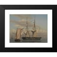 thumbnail image 2 of Christoffer Wilhelm Eckersberg 18x14 Black Modern Framed Museum Art Print Titled - An American Naval Brig Lying at Anchor While Her Sails Are Drying (1831 - 1832), 2 of 5