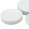 ZENY 18 Pieces Dinner Plates & Bowls Set Home Kitchen Dinnerware Service for 6 Person - White