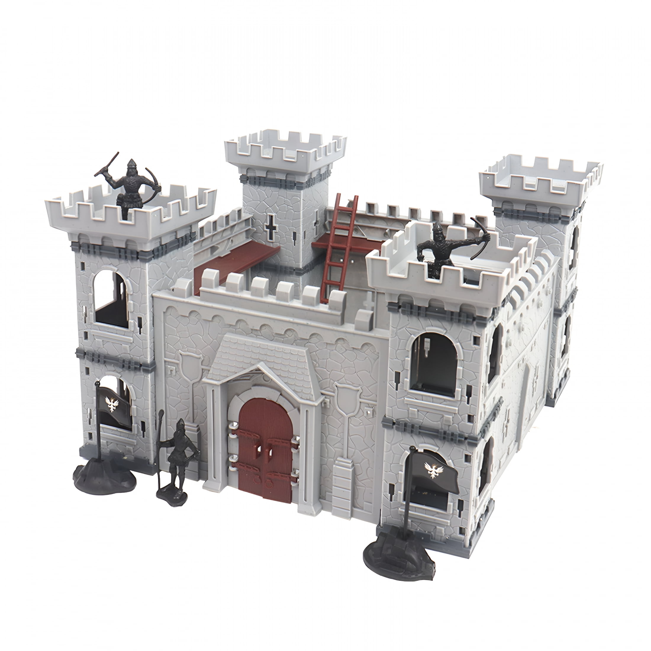 BESTSKY 2026 New Diy Castle Building the Medieval Times Military Fort Model Kit with Figures Soldier Knight Simulated Siege War of Attack