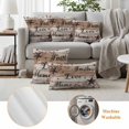 thumbnail image 6 of Rustic Star Brown Outdoor Waterproof Pillow Covers, Vintage Plants Berry Wooden Grain Decorative Square Throw Pillowcase Sofa Cushion Sham for Patio/Couch/Chair, 26"x26" 2 Pack, 6 of 8