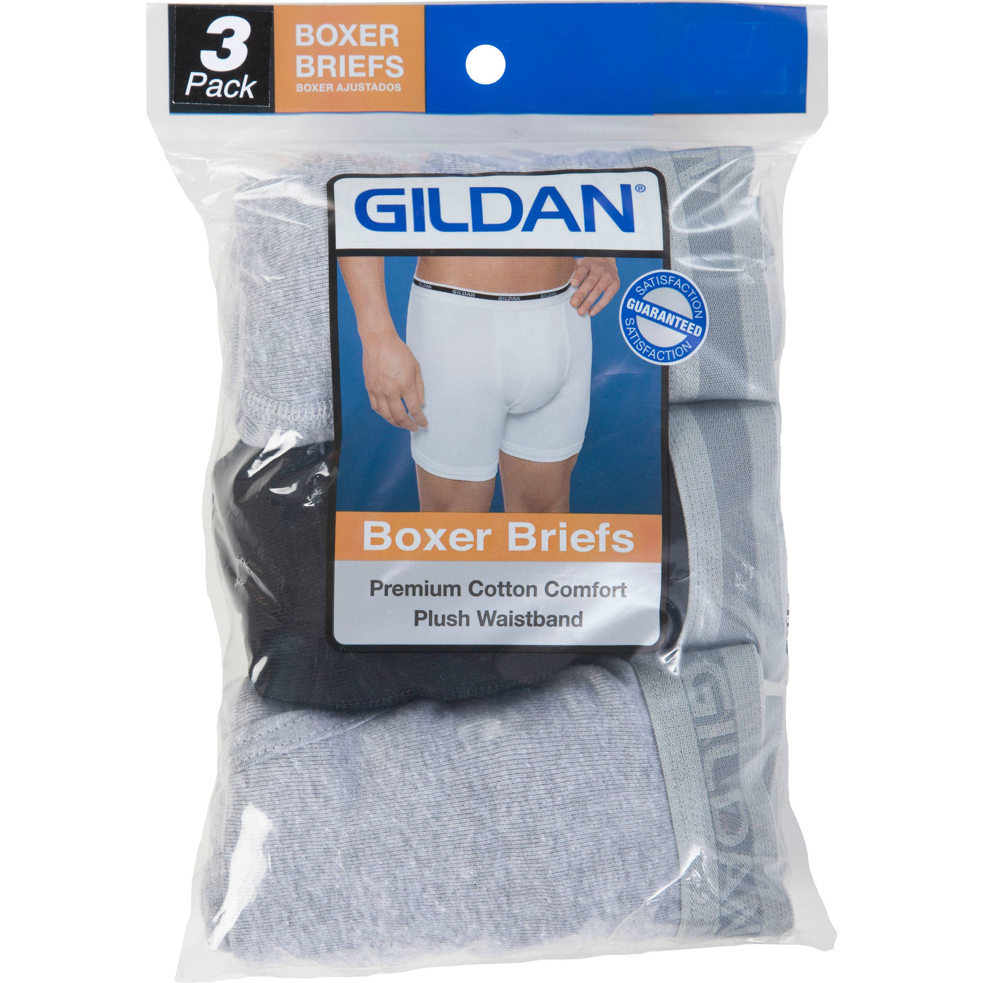 Gildan Men's Premium Cotton Assorted Color Boxer Brief, 3-Pack - image 2 of 5
