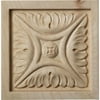 3 1/2"W x 3 1/2"H x 3/4"P Medium Middlesbrough Square Rosette, Maple