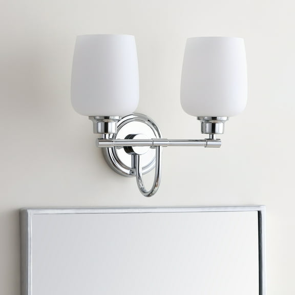 Safavieh Rayden Two Light Bathroom Sconce, Chrome