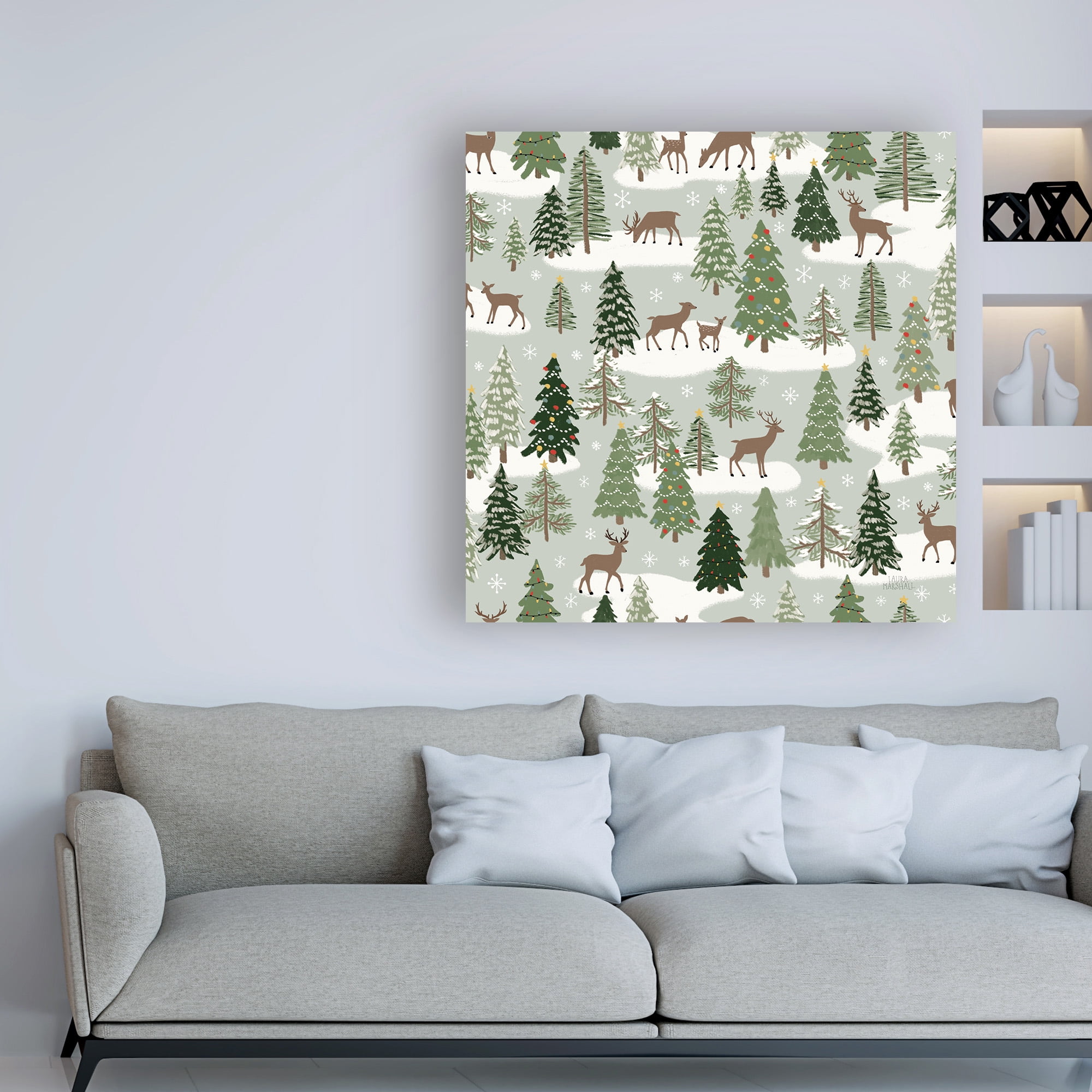 Trademark Fine Art 'Christmas Village Pattern XI' Canvas Art by Laura Marshall