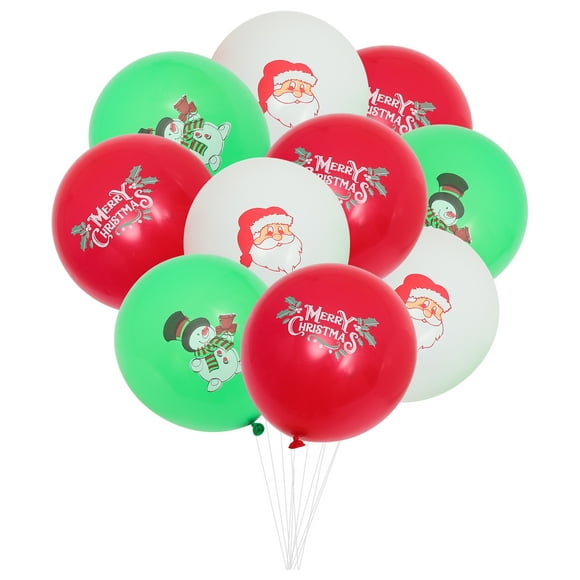 30pcs Ballons sur le Thème de Noël Ballons en Latex Ballons de Fête de Noël Accessoires de Fête