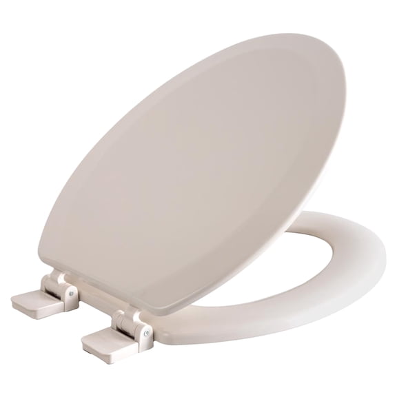 Oakbrook Collection Laurel Elongated Biscuit Wood Toilet Seat