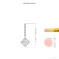 thumbnail image 2 of ANGARA Natural Floating Diamond Dangle Earrings in 14K White Gold for Women (Size-2.9mm| Color-G| Clarity-VS2) | April Birthstone, Anniversary, Jewelry Gift for Women | Natural Diamond Earrings, 2 of 6