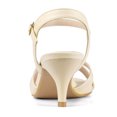 thumbnail image 3 of Women's Cross Kitten Heel Ankle Strap Sandals, 3 of 7