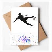 Sports Outline Soccer Football Welcome Back Greeting Cards Envelopes Blank