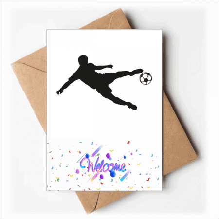 Sports Outline Soccer Football Welcome Back Greeting Cards Envelopes Blank