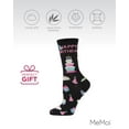 thumbnail image 6 of MeMoi Happy Birthday Bamboo Blend Crew Novelty Socks - Womens - Female (One Size, Black), 6 of 7