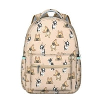 Compact Travel Backpack with Modern Dog Paw and Bone Prints Lightweight School Bag Cute Small Backpack for School Puppy Fans
