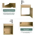 thumbnail image 4 of Leadbon 18 Inch Floating Bathroom Vanity, Light Teak, Single Sink, Wall Mounted Cabinet, 4 of 14