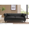 thumbnail image 3 of Uspridefurniture Charlot Faux Leather 2Pcs Living Room Set, Black, Sofa Loveseat, 3 of 5