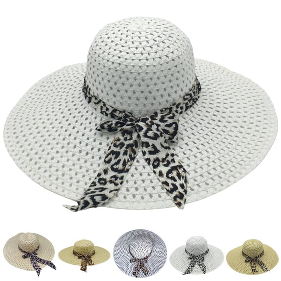 Hot Sales Under $5 Khaki Wide Brim Straw Hat GIJNRIUIUA Woven Hat Fashion Hat Travel Hat Visor Hats