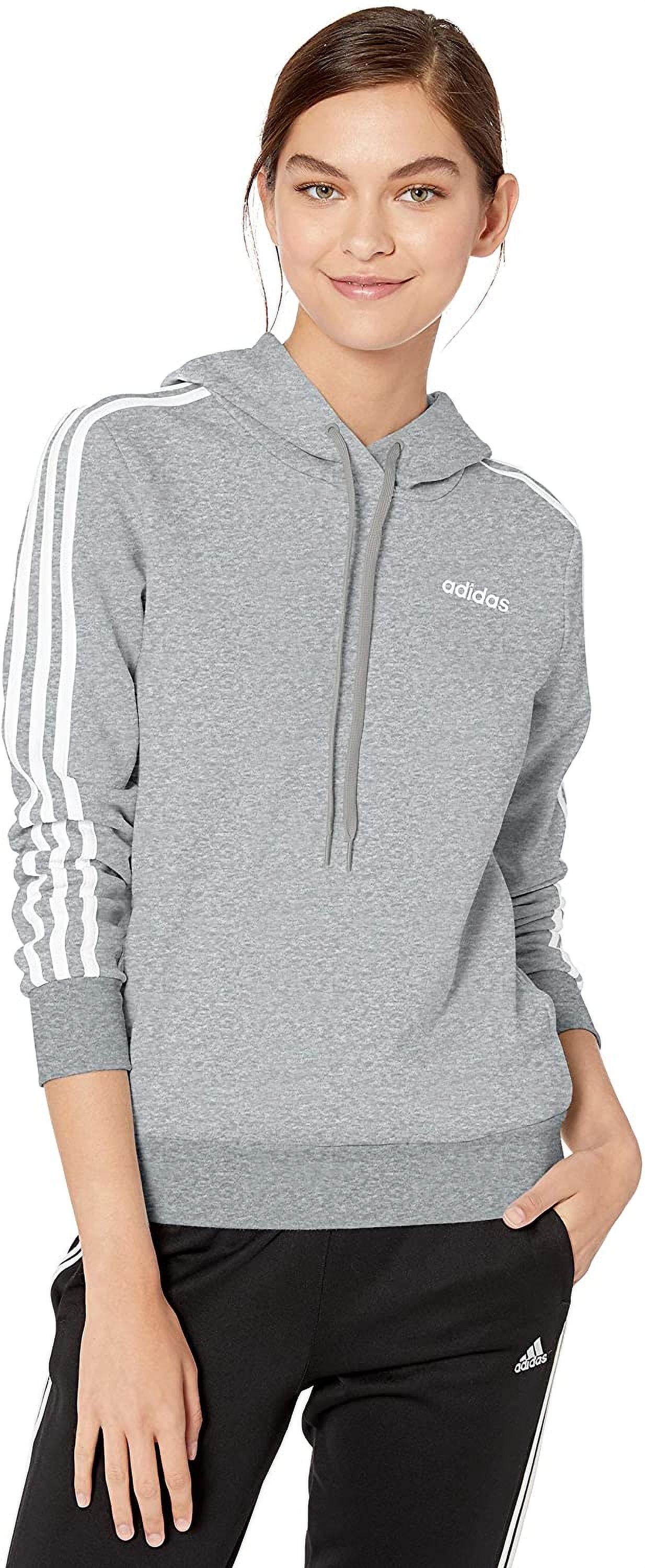 adidas Womens Essentials 3-stripes Fleece Hoodie Sweatshirt - Walmart.com