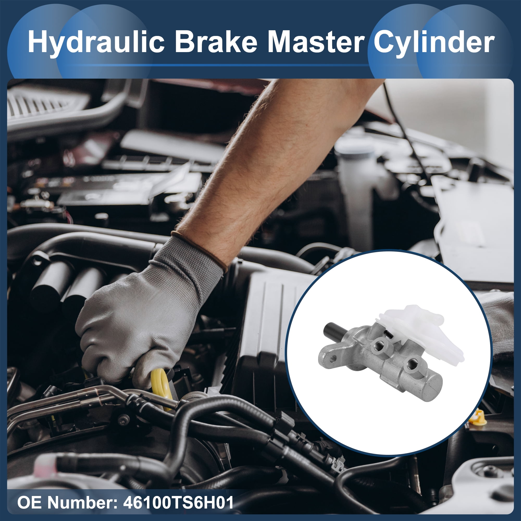 Unique Bargains Brake Master Cylinder with Reservoir for Honda Civic 2012-2013 Hydraulic