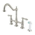 thumbnail image 3 of Kingston Brass KS1271AL Heritage Kitchen Faucet with ABS Sprayer, 8-3/4-Inch, Polished Chrome, 3 of 4