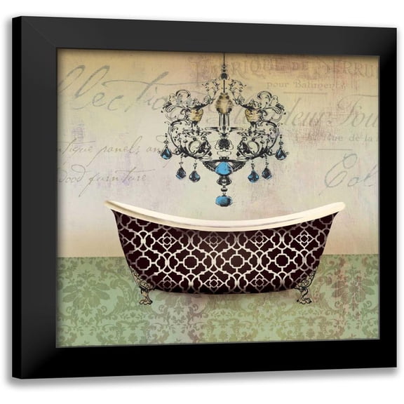 Wilson, Aimee 12x12 Black Modern Framed Museum Art Print Titled - French Vintage Bath I - Mini