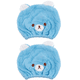 thumbnail image 1 of Toallas para secar el cabello Gorros de oso lindo Sombrero para el cabello Secado rápido Baño Cabezal de ducha Toalla Envoltura Gorro para el cabello de secado rápidoAzul, 1 of 5