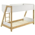 thumbnail image 5 of Wyatt Wood Twin Over Twin Bunk Bed White and Natural, 5 of 10