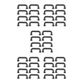thumbnail image 2 of Maytalsory 1:12 Mini Pulls Arch Shape for Gate Closet Large 4Pcs Black Small 8 Pcs 5Set, 2 of 6