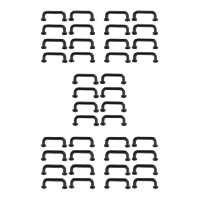 maskred Arc Forme Tire pour Garde-Robe de Porte 4Pcs Moderne et Fonctionnel Noir Petit 8 Pcs 5Set