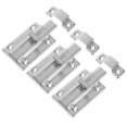 thumbnail image 4 of LEORX 3Pcs Stainless Steel Door Safety Latches Simple Design Easy Install Home Use Silver, 4 of 7