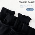 thumbnail image 4 of Calcetines negros para mujer, calcetines de tubo medio, bonitos calcetines japoneses de encaje de algodón para primavera y otoño, calcetines JK, uniformes de moda, Lolita Stacks, 4 of 5