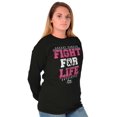 thumbnail image 4 of Fight For Life Breast Cancer Aware Women's Long Sleeve T Shirt Brisco Brands L, 4 of 6