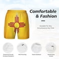thumbnail image 3 of Mens Flag Of New Mexico 2 in 1 Quick Dry Swim Trunks with Compression Liner Beach Shorts, 3 of 6