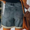 thumbnail image 4 of Jeans Shorts for Women High Waisted Fashion Solid Shorts Pokets Casual Zipper Denim Shorts, 4 of 7