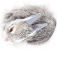 thumbnail image 4 of BIMZUC Gray Realistic Plush Bunny High Simulation Rabbit Decoration Animal Figurine, 5.51 inches / 14 cm Sturdy Soft Comfortable Home Decor Knick-Knack, 4 of 8