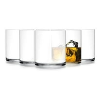 Luigi Bormioli Top Class 12.25 oz Double Old Fashioned Glasses - Set of 6 Elegant Italian-Made Drinkware with Simple Lines Durable Glassware for Whiskey Cocktails, Water, Juice - Great for Gifting