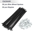 thumbnail image 4 of Unique Bargains 1Set Universal Bicycle Spokes 12G Bike Wheel Spokes Nipple Carbon Steel Black-141mm, 4 of 7