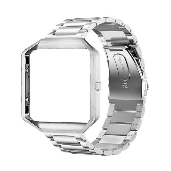 Stainless Steel Wrist Band Classic Bracelet Elegant Strap Frame for Fitbit Blaze Smart Watch Silver