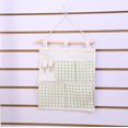 thumbnail image 4 of 1 Pack Home Bedroom Living Room Decor Creative Cotton And Linen Wall-mounted Waterproof Hanging Bag Behind the Door Wardrobe Hanging Pocket Household Sundries Storage Hanging Bag, 4 of 14