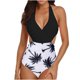 thumbnail image 2 of Augper Women B andage Sexy One-Piece Bikini Push-Up Pad Swimwear Swimsuit Beachwear, 2 of 5
