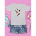 thumbnail image 3 of Vintage Flower Embroidery T-Shirt Juniors -Image by Shutterstock,  Small, 3 of 4