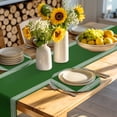 thumbnail image 4 of Green Greek Key Round 13 Inch Placemats Set of 4, Geometric Greece Ancient Farmhouse Geo HeatResistant Non Slip Place Mats for Dining Table, Wipeable Braided Kitchen Table Mats for Housewarming, 4 of 9