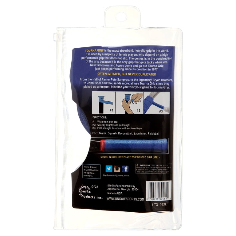 Tourna Grip XL Original Dry Feel Tennis Grip, 10 Pack photo 7