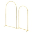 thumbnail image 1 of KFFKFF Arch Backdrop Stand, Set of 2, 7.2 ft and 6 ft, Stable Structure, Easy Assembly, Gold Metal Arch Backdrop Stand, 1 of 9