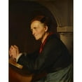 thumbnail image 2 of Franz Eybl 12x14 Black Ornate Wood Framed Double Matted Museum Art Print Titled: Praying Farmer (1845), 2 of 5