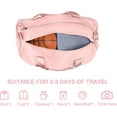 thumbnail image 2 of RIBONGZ Sports Gym Bag Travel Duffel Bag Waterproof Weekender Overnight Tote Carry on Bag with Wet Pocket & Shoes Compartment for Men Women Lightweight Adjustable Strap (Pink), 2 of 6