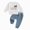 Blue, variant on NOLDARES Toddler Baby Boy Fall Clothes Long Sleeve Letter Print T-Shirt with Elastic Waist Set Fall Winter Outfit(M545-Blue)