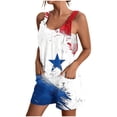 thumbnail image 2 of 4th of July Rompers Women Rompers for Women 2025 Womens Jumpsuits Casual Womens Rompers Summer Romper Women's Independence Day Print Pocket Romper Shorts, 2 of 5