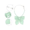 thumbnail image 3 of INSPIRAR CHIC Corbatas de moño preatadas ajustables de color sólido brillante para mujeres en verde menta, talla única, 3 of 5