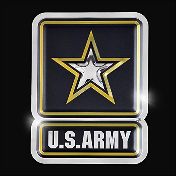 Army Star Emblem - Chrome, Black, Yellow - Walmart.com - Walmart.com