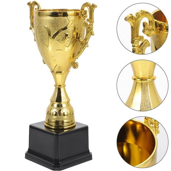 GETAJGHSD 2Pcs Golden Plastic Trophy Award for Celebration and Competition Decor Winner Trophy Prop