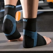 Copper Fit ICE Plantar Fascia Foot Compression Sleeve | Menthol Infused|1 Pair |Unisex | L/XL